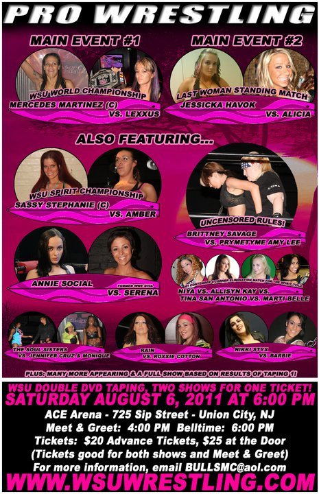 WSU 8/6 Double DVD Taping Results – Live Coverage