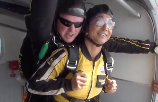 Video: Gail Kim Skydives With the US Army’s Golden Knights
