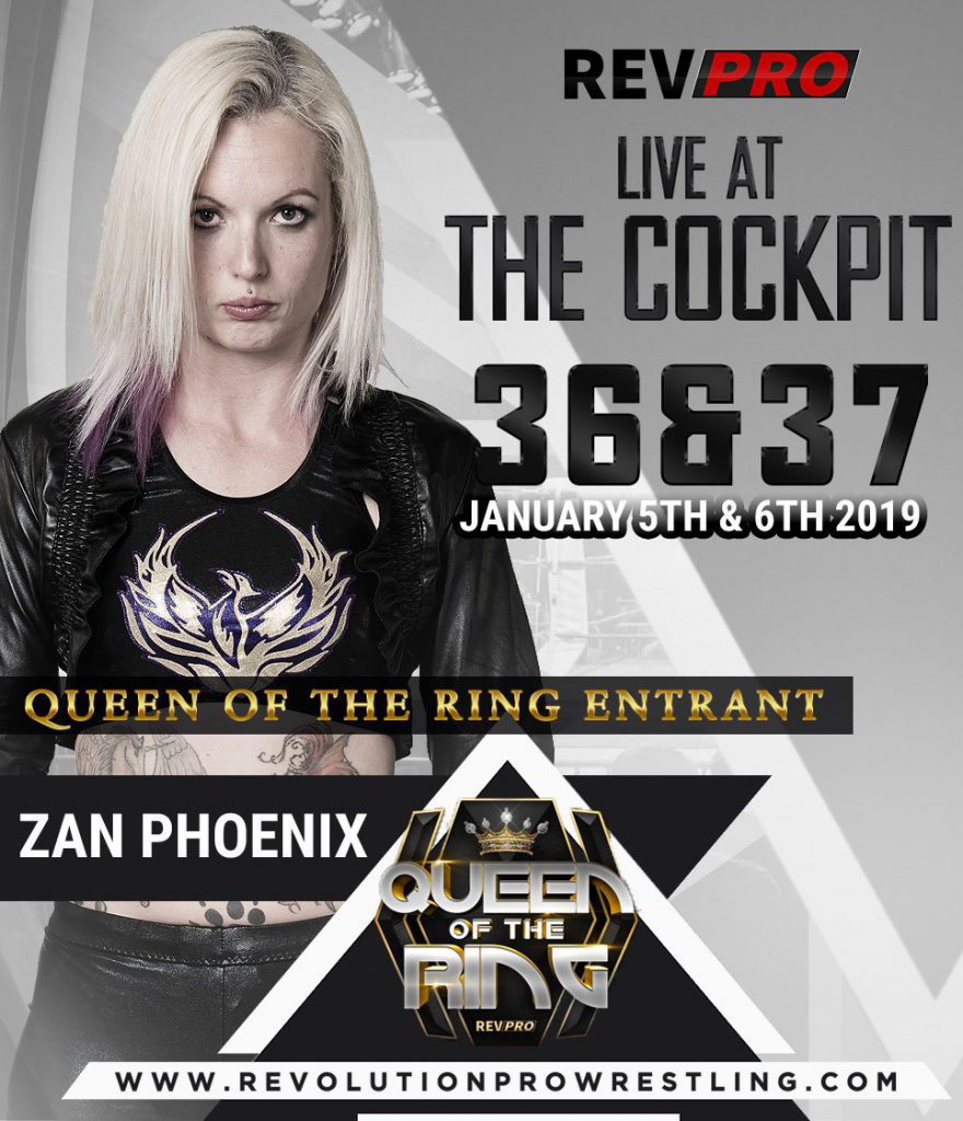 Zan Phoenix will appear at Rev Pro's Queen of the Ring in January