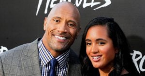 The Rock and his daughter Simone Johnson