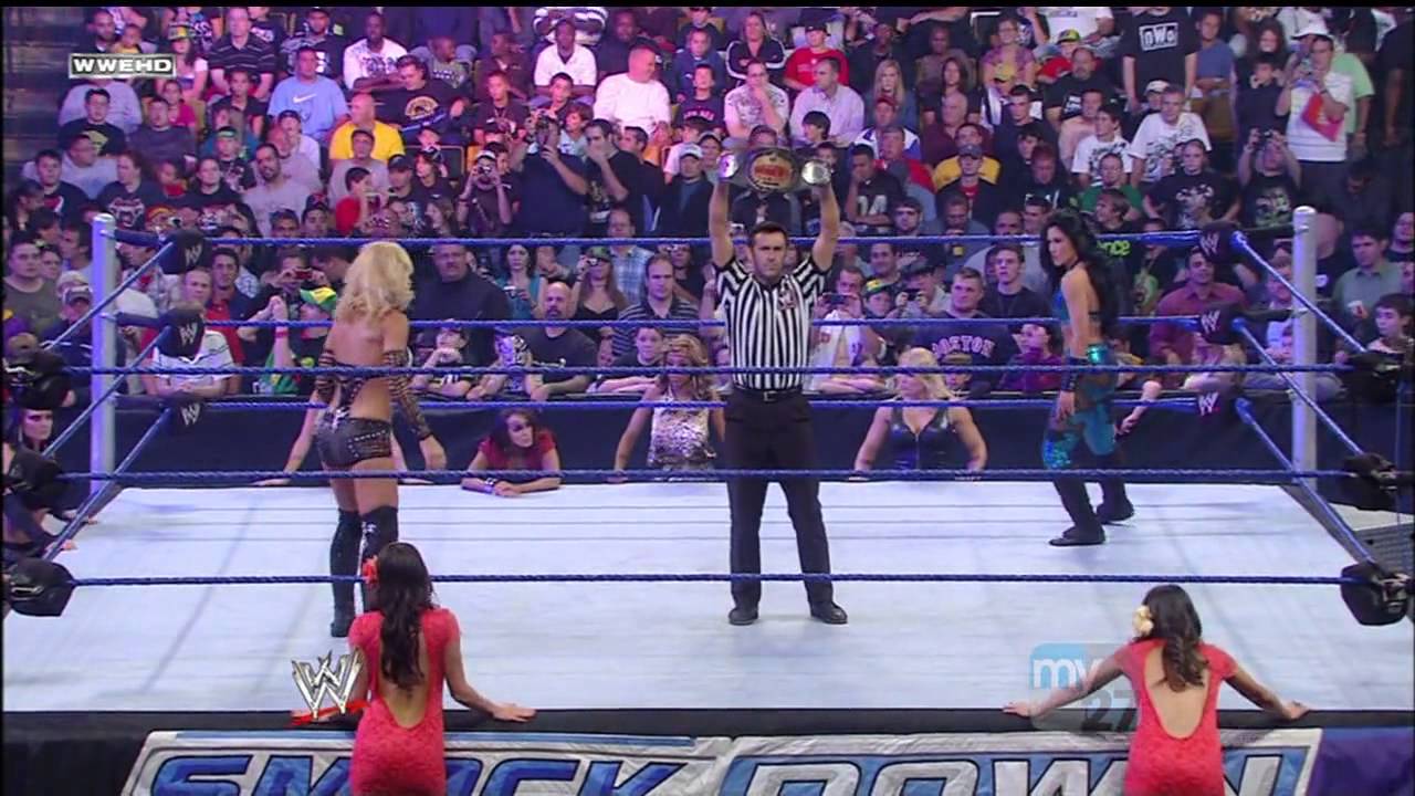 Melina vs. Michelle McCool Women’s Title Match SmackDown 10/02/09