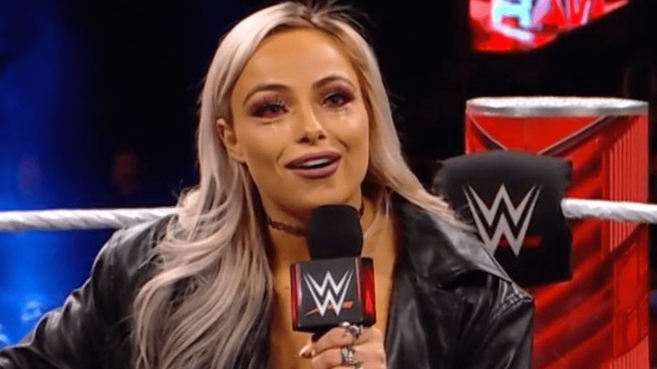 Liv Morgan on the mic in WWE