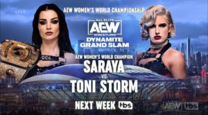 Saraya vs Toni Storm AEW Dynamite Grand Slam
