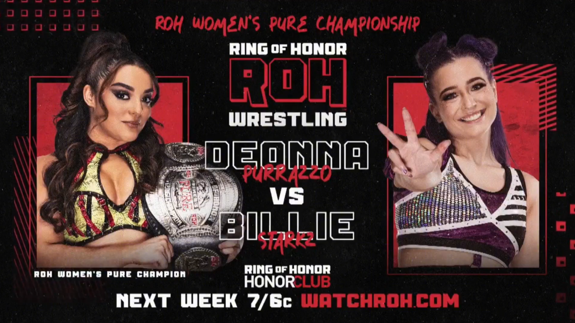 Deonna VS Billie Starkz ROH Pure Title Match Set For Next Week! Maya World Becomes Number One Contender To Athena